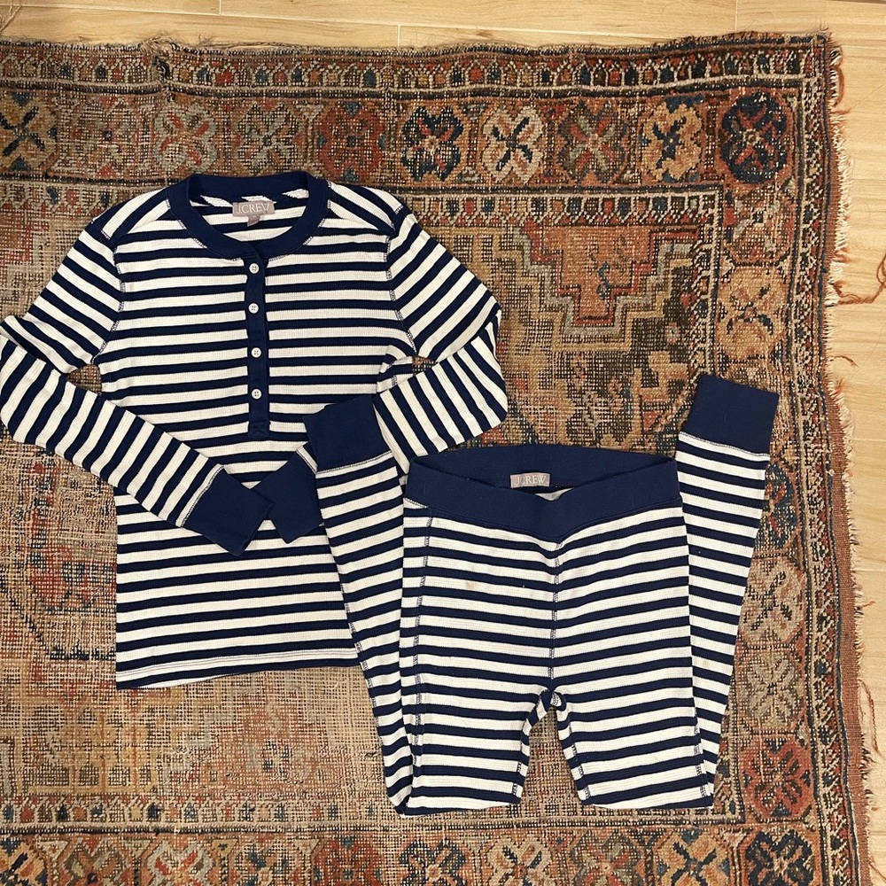 Striped Navy and White J.Crew PJ Set